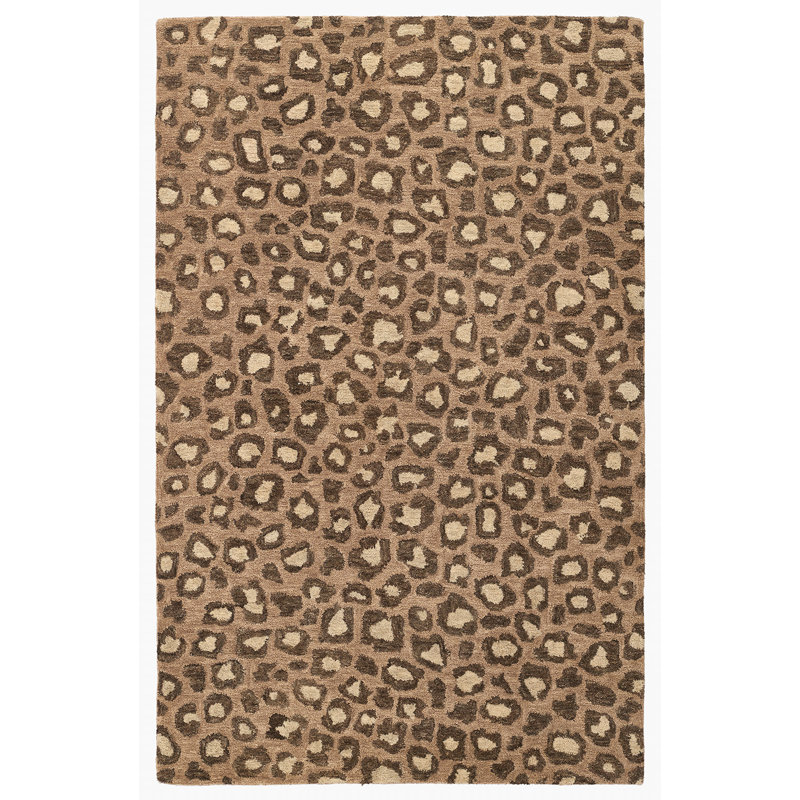 Tapis Figaro en laine tuftée à la main, motif animalier, couleur moka, 274 x 366 cm, Moka, 9' x 12'
