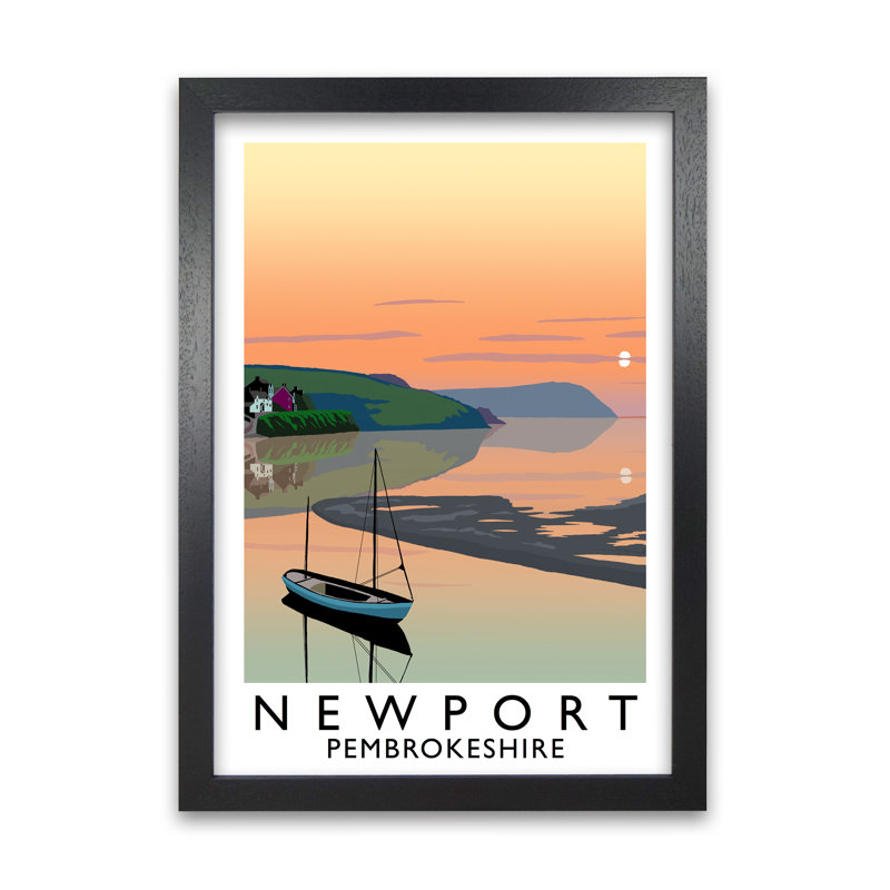 Newport Pembrokeshire by Richard O'Neill - Single Picture Frame Print, 21cm H x 30cm W, Black