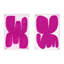 Magenta Butterfly. Set Of 2 Print by StudioM-203170357-203170359