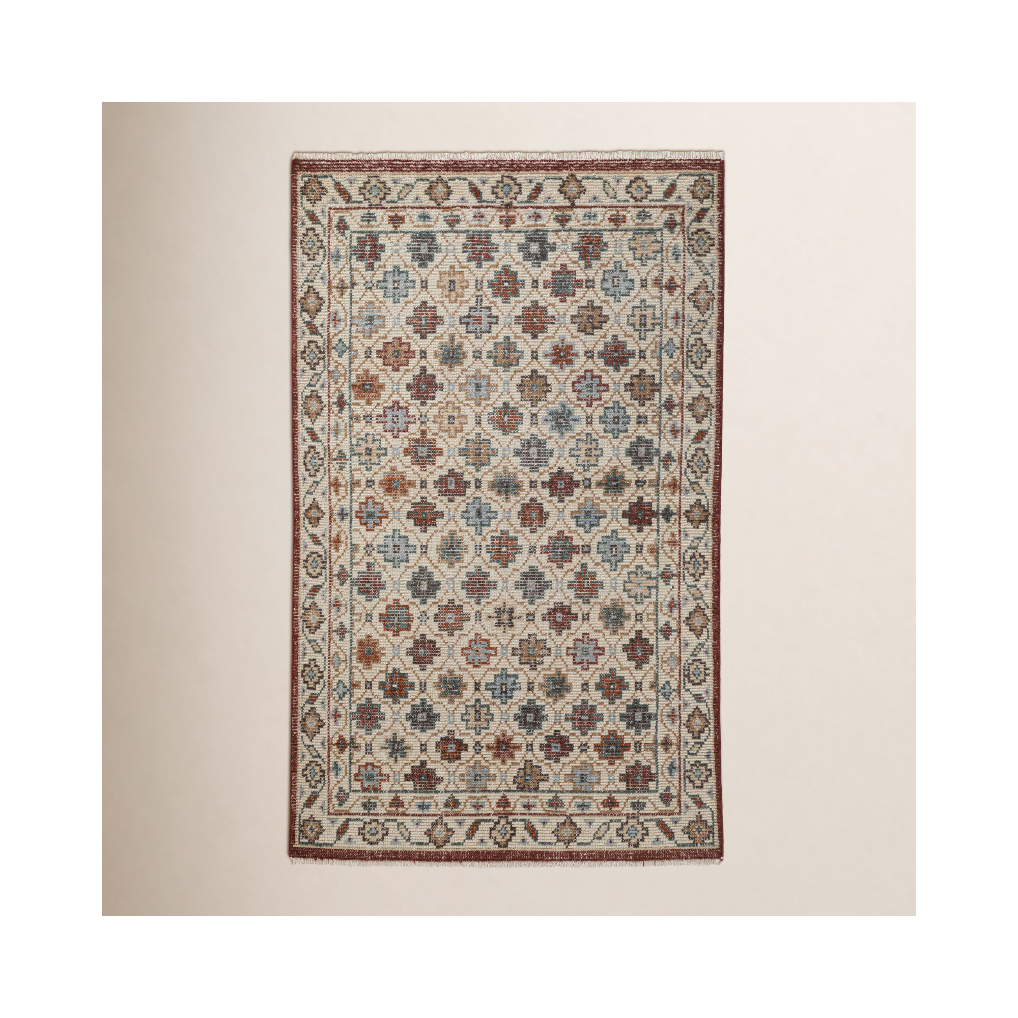 Dahlia Hand Knotted Wool Indoor Rug, Rectangle 7'9" x 9'9"