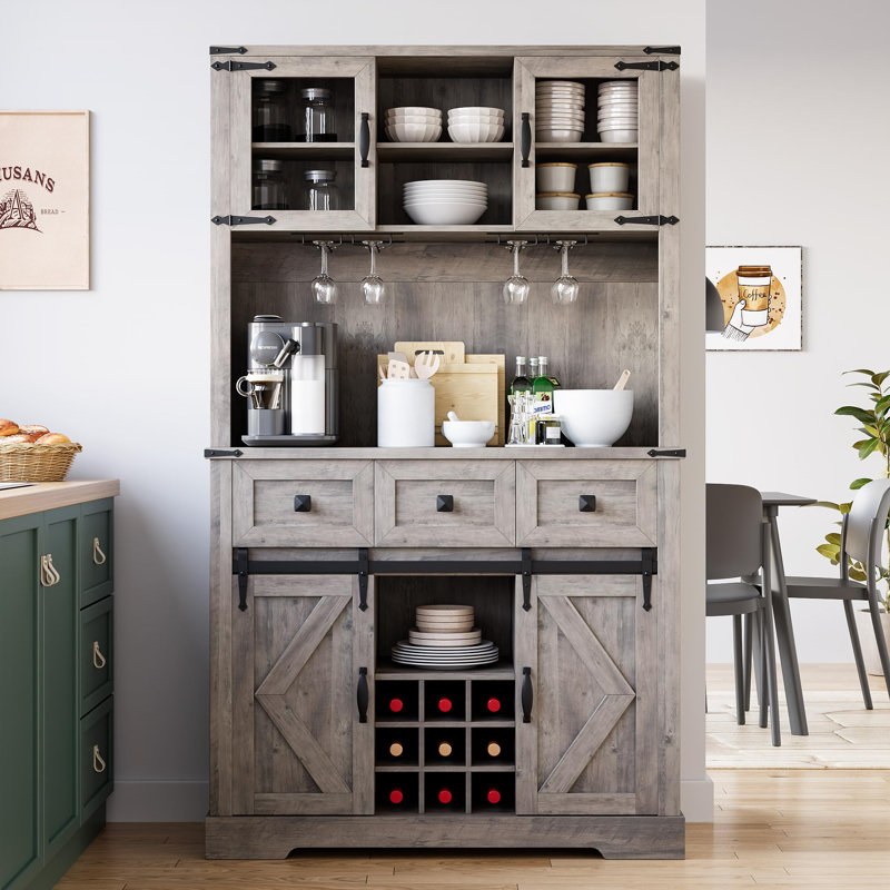 Armoire de salle à manger Kya, Gris