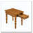 Solid Wood End Table with Drawer-281997188