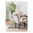 Linen Upholstered Dining Chair Set with Tufted Upholstered Back ,Wood Legs-1084621181