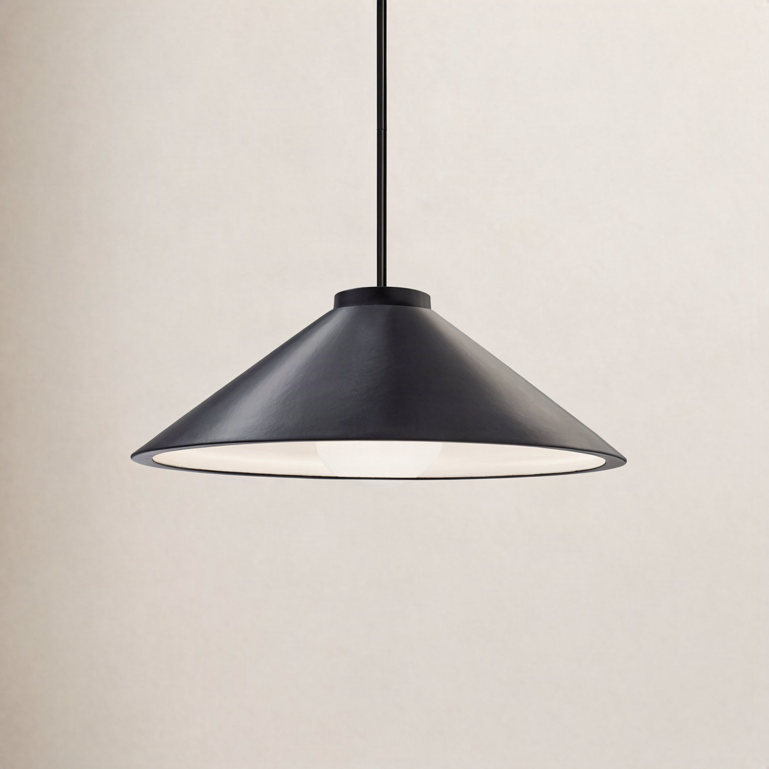 Leni Dimmable LED Single Light Pendant, Carbon Matte Black, Matte Black