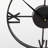 Oris Roman Numeral Metal Quartz Movement / Crystal Tabletop Clock in Black