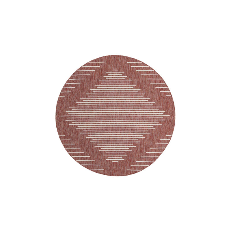 Striped Indoor / Outdoor Rug, Round 7'10"