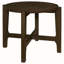Table de bout ronde en bois massif brun foncé Mavis