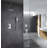 Sumerain Modern Shower System with LED Ultra-Thin Square Rain Ceiling Showerhead, Wall-Mount Single Handle Shower System with Hand Shower, Chrome -39821913