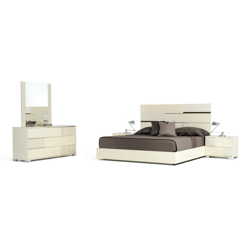 Miroir de commode Parman, Beige