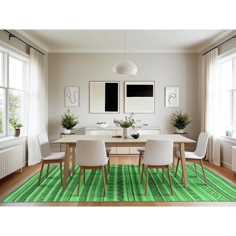 Kavitha Washable Geometric Indoor Rug, Rectangle 7' x 10'