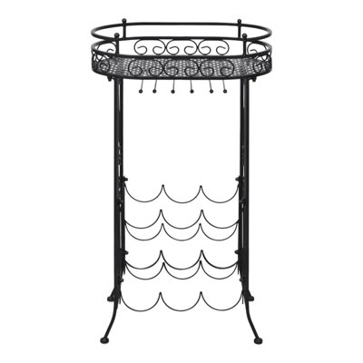 Buenrostro Floor Wine Bottle Rack Black