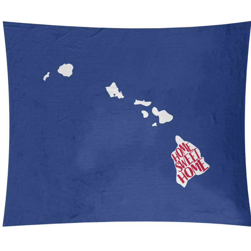 Tapisserie murale à la maison en hawaii doux, H 27,5 po x l 37,5 po, Couleurs du drapeau d'État