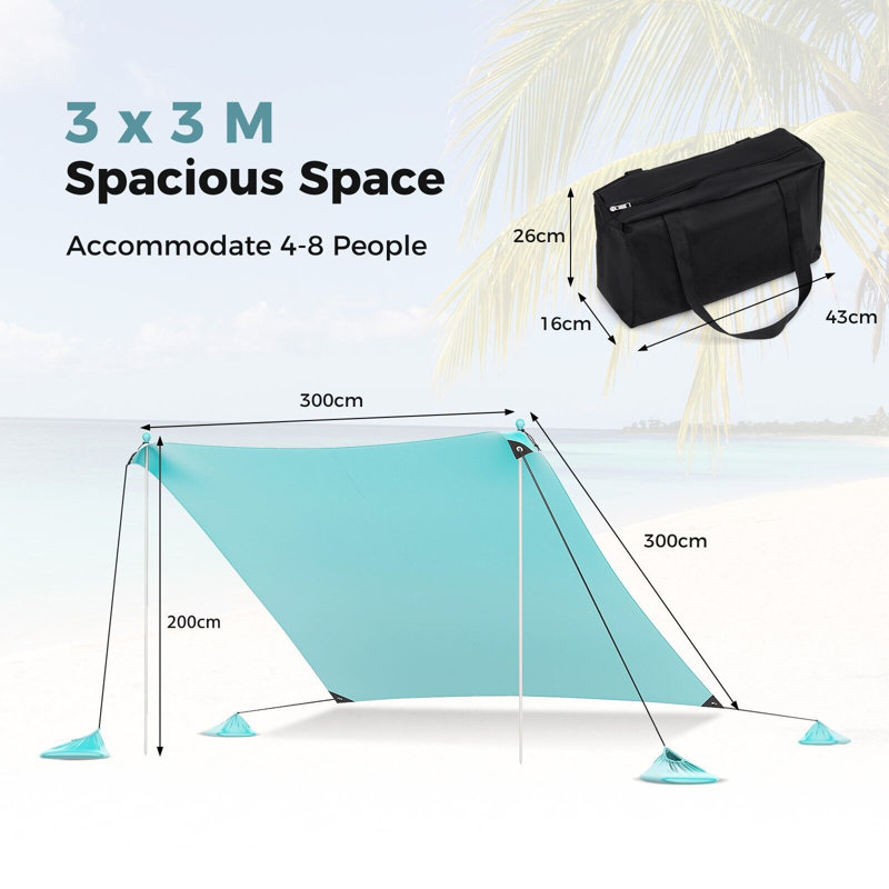 8 Person Tent, Green