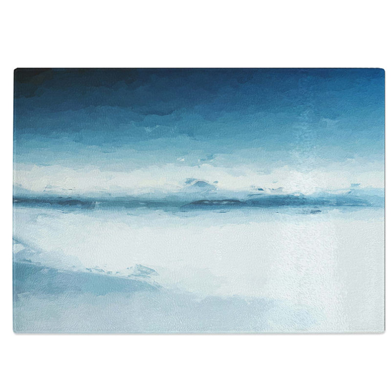 Tempered Glass Mountains in Italy Chopping Board, 39 cm W x 28.5 cm L
