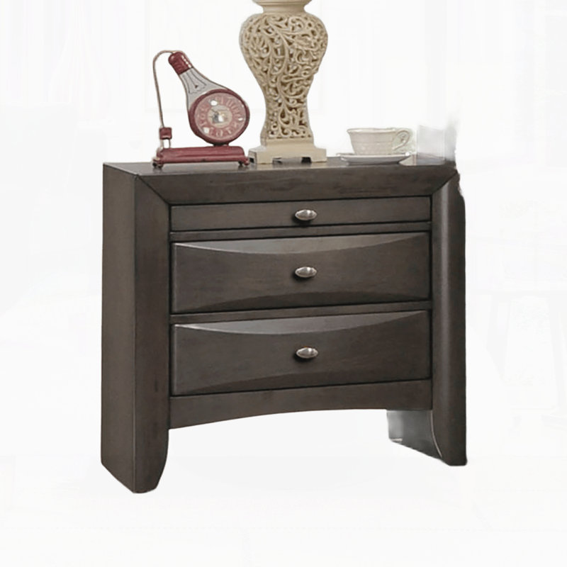 Table de chevet moderne pour chambre à coucher, Gris