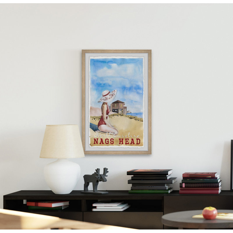 Nags Head - Cadre photo avec publicité sur papier, H 12 po x l 8 po x P 1,5 po