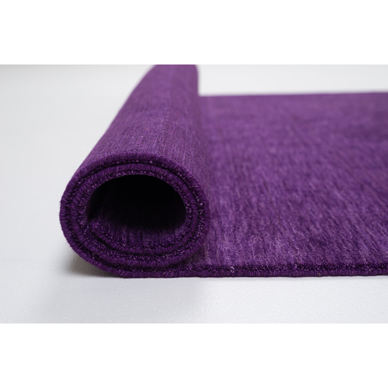 Rectangular Uniform Color Wool Hand Woven Area Rug, Rectangle 170cm x 240cm