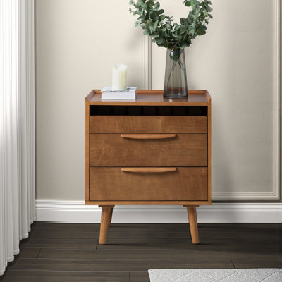 Sebrina 24" W 3-DrawerSolid and Manufactured Wood End Table