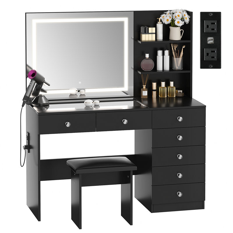 Coiffeuse, Noir