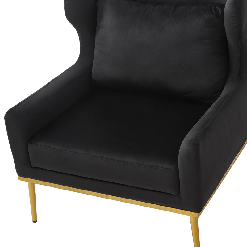 Fauteuil d'appoint moderne en velours, structure en fer robuste, pour le salon et la chambre à coucher