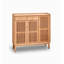 Armoire à chaussures 43,31 po en bois massif avec portes à lattes ventilées-732886273