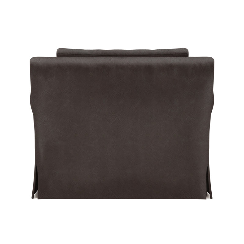 Transitional Chair, 34" H x 40" W x 42" D, Vintage Leather Chocolate, Natural