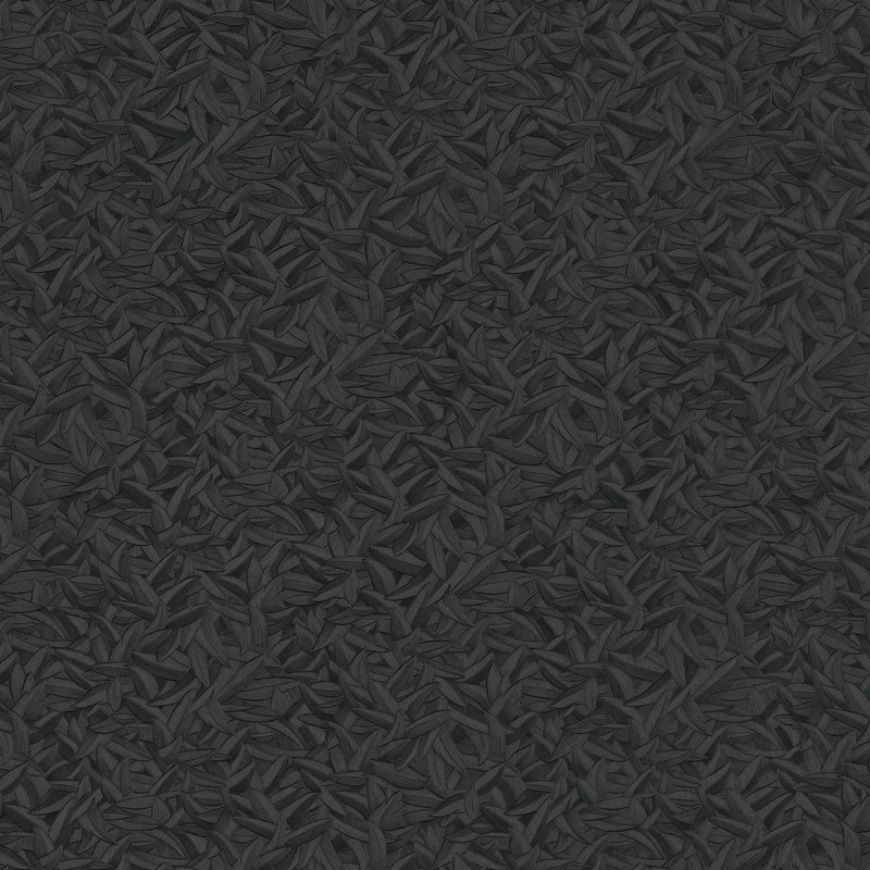 Air Collection Leaves Sheen Textured Wallpaper Roll, Black
