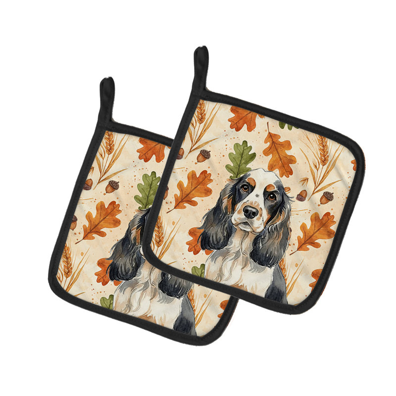 Paire de supports à casseroles Parti Cocker Spaniel Heirloom