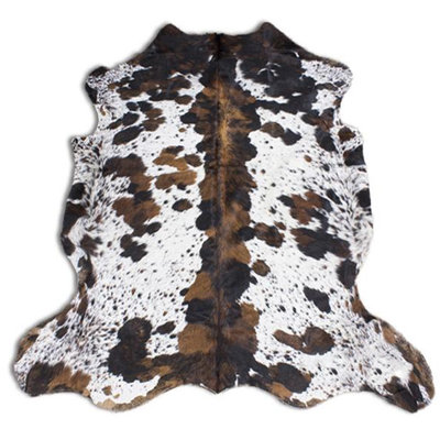 Tapis blanc/brun zone vache Briggs