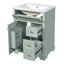 Meuble-lavabo compact et lavabo compact vert