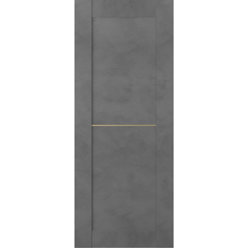 Porte standard lambrissée Veralinga, 17,8 po x 79,38 po, Noir