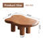 Table basse moderne en forme de nuage, table centrale en noyer avec 4 pieds, petite table à thé irrégulière, table de canapé