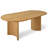 79" Oval Dining Table Set For 8, Modern Wood Grain Dining Room Set With Upholstered Dining Chairs-1753375710