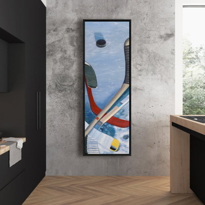 «Hockey Sticks On Ice», reproduction sur toile