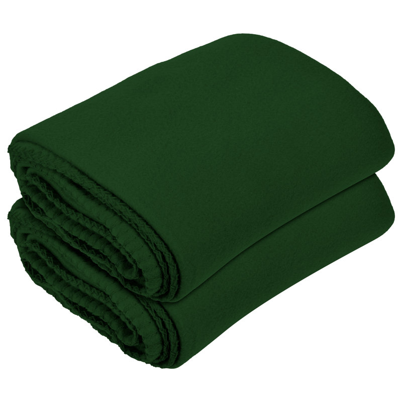 Jeté polaire 50 po x 60 po, Vert foncé