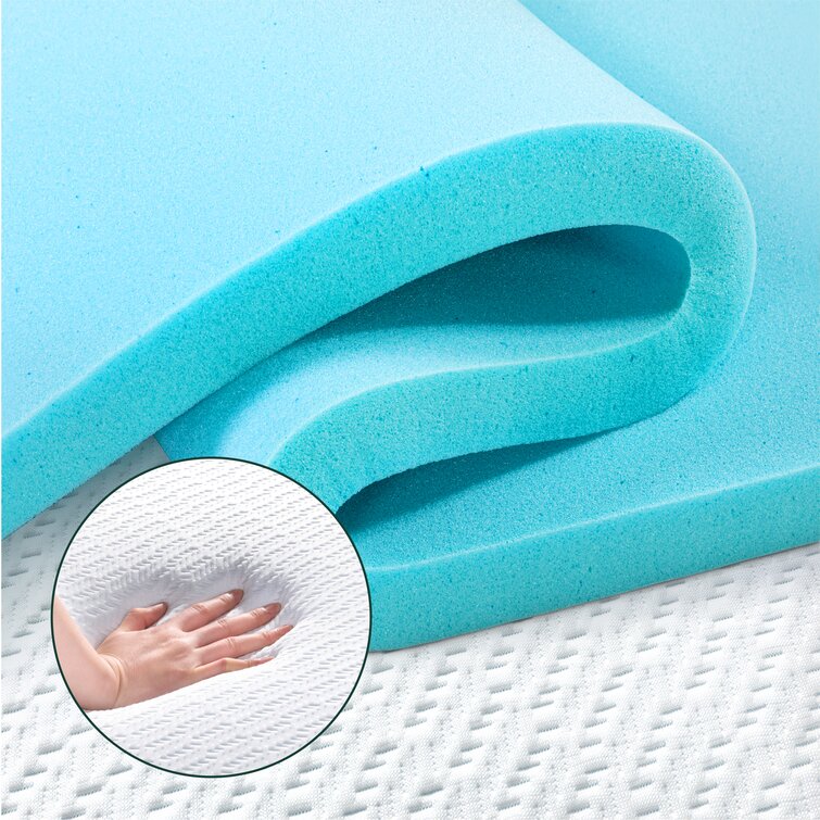 Zinus Ultra Cooling Gel Memory Foam Mattress Topper With Cooling Cover &  Reviews