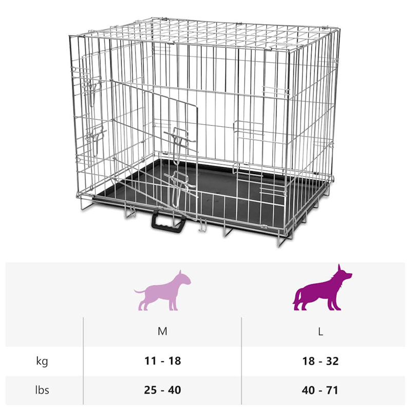 Collapsible Pet Crate, 64cm H x 56cm W x 95cm D