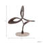 Sculpture décorative tourbillon sur base de travertin pour la décoration intérieure - Statue moderne pour la décoration de salon, de bureau ou de vestibule - 13 po, bronze et ivoire