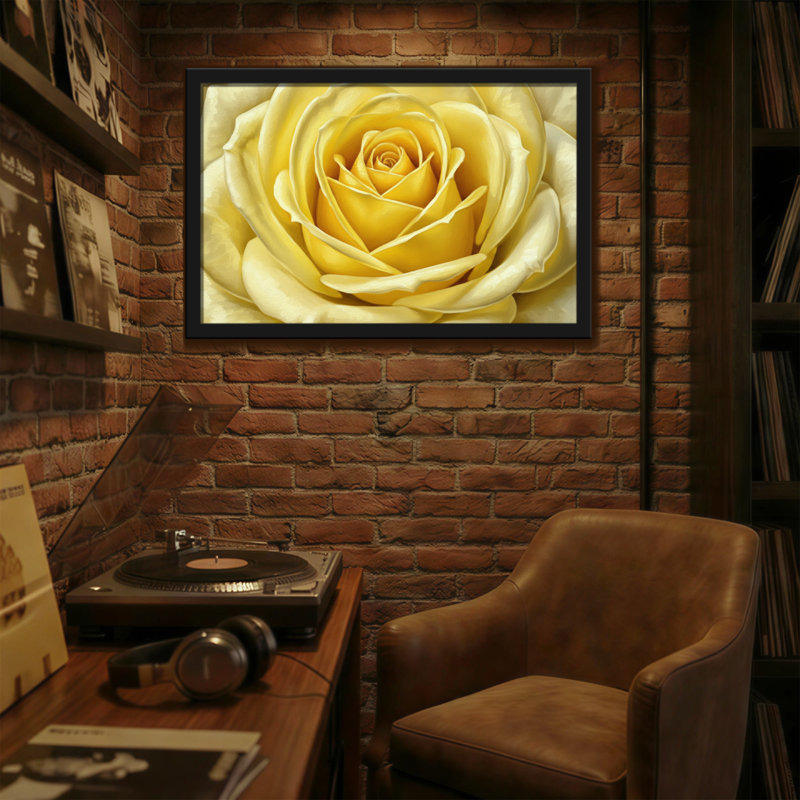 Plantes et fleurs, rose jaune, gros plan, motif floral, H 20 po x l 30 po