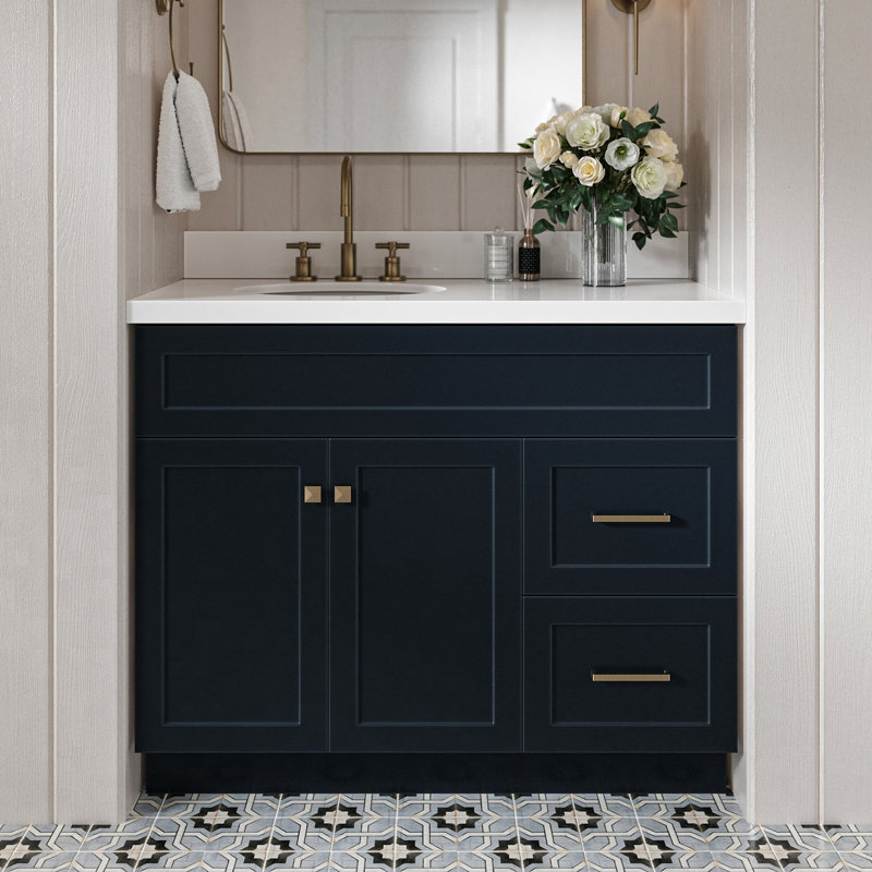 Ensemble de meuble-lavabo simple 43 po Abell, Bleu minuit