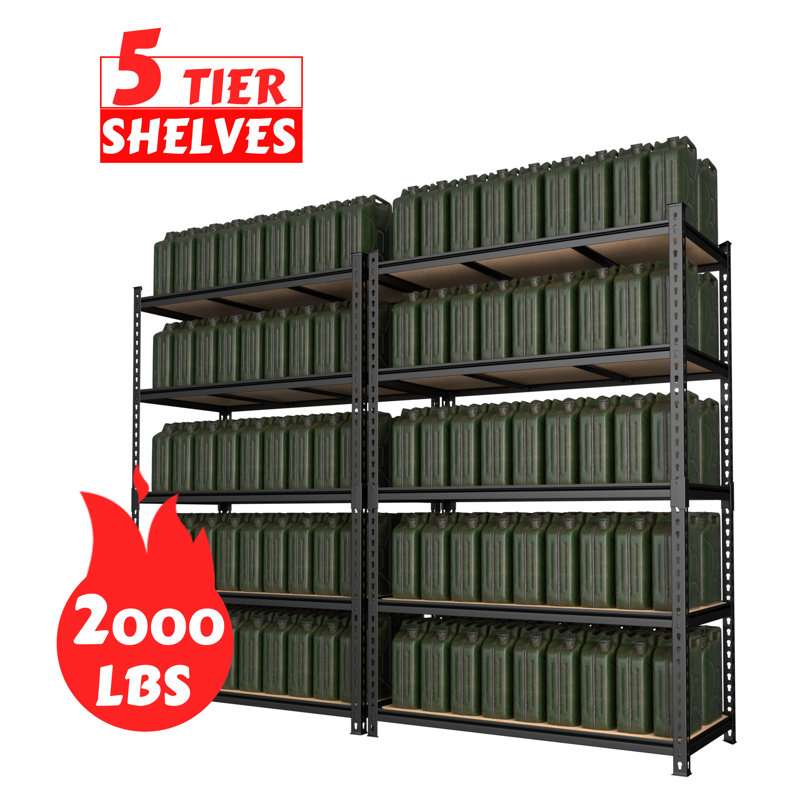 Étagère de rangement réglable en métal à 5 niveaux