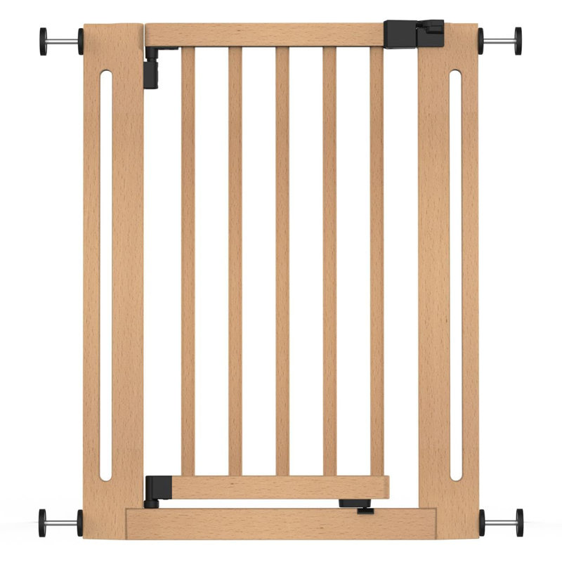 Wooden Elegance Gate, Pressure Fit Safety Gate, 57cm Extra Wide Doorway, 75cm H x 71cm W x 2.3cm D, White