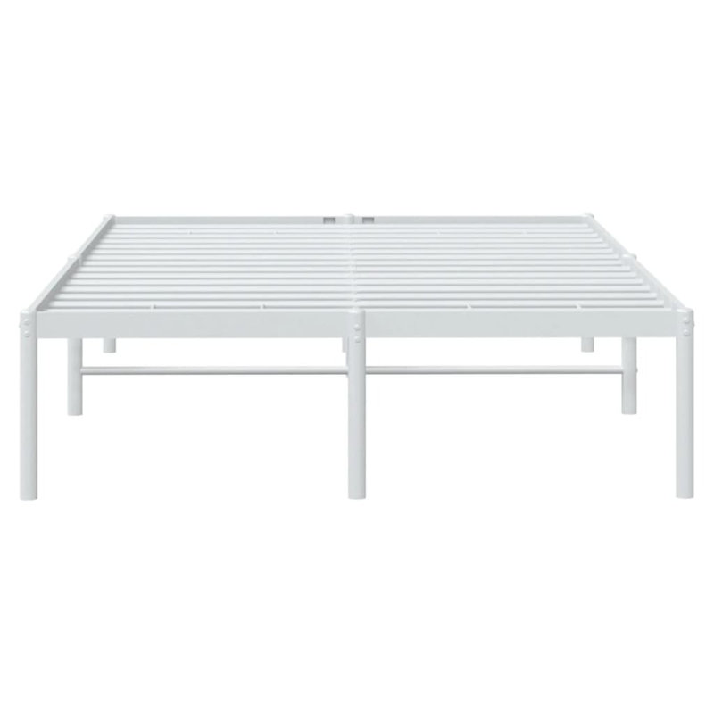 Metal Bed Frame White, Small Double (4')