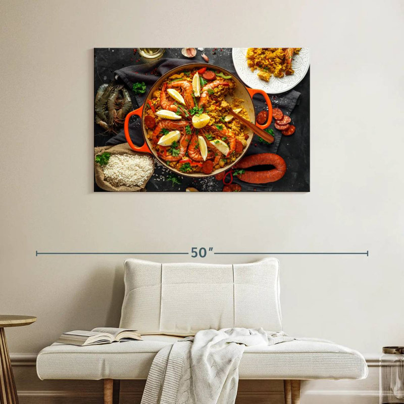Paella aux fruits de mer Yarlin, H 26 po x l 39 po