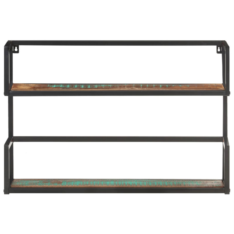 Wall Shelf Solid Wood, 35.4" H x 23.6" W x 7.9" D, Reclaimed Wood
