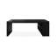 Bureau de direction en bois massif noir en forme de L-2075874000-2075874001