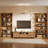 71" Industrial 6-Tier Bookshelf with Decorative Side Panels, Rustic Brown