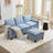 4-Piece 76'' Upholstered L-Shape Sectional-1175927385