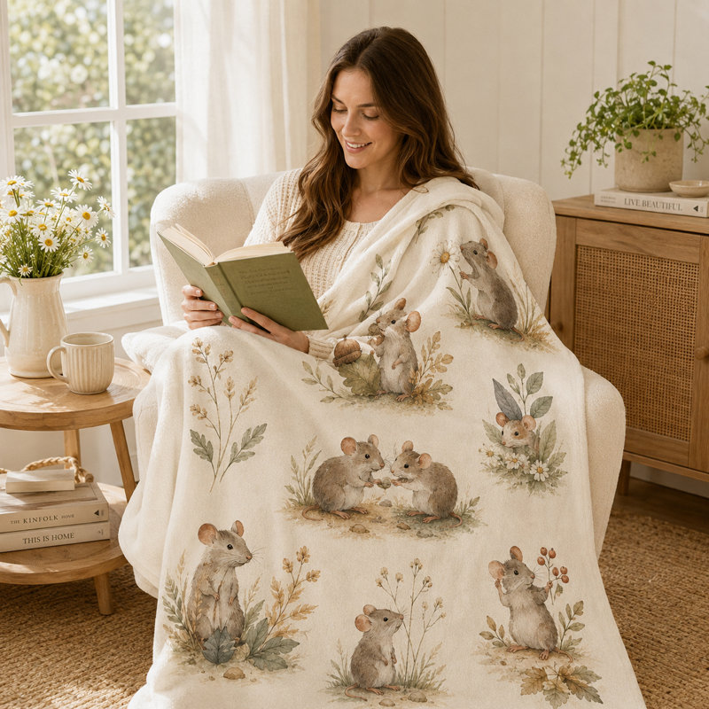 Couverture pour souris Meadow, L 60 po x l 50 po