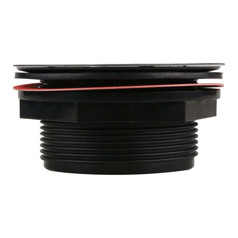 Base de douche en acrylique noir brillant avec drain central 48 "x 36" Streamline NT-2242-48BL-CR Stream, drain inclus
